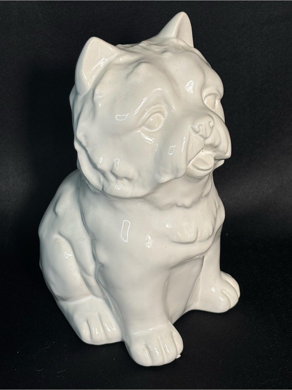 Westie Ceramic Dog Piggy Coin Bank White w/plug & coin slot 8.5” Tall Figural - Picture 3 of 11